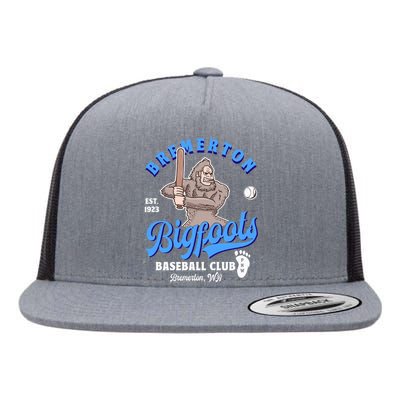 Funny Bigfoot Retro Minor League Eam Flat Bill Trucker Hat