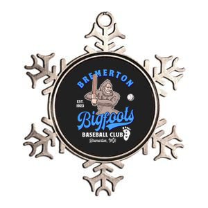 Funny Bigfoot Retro Minor League Eam Metallic Star Ornament