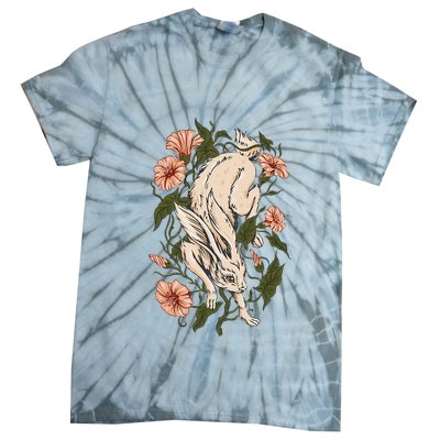 Flower Bunny Rabbit Cottagecore Aesthetic Tie-Dye T-Shirt