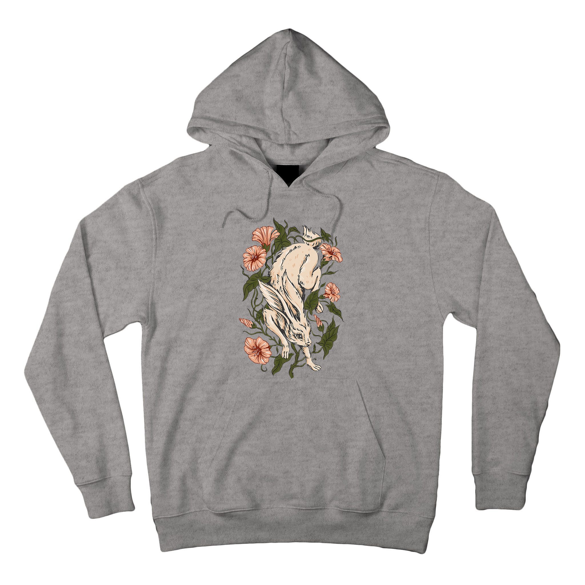 Flower Bunny Rabbit Cottagecore Aesthetic Tall Hoodie