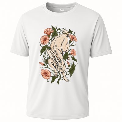 Flower Bunny Rabbit Cottagecore Aesthetic Performance Shirt