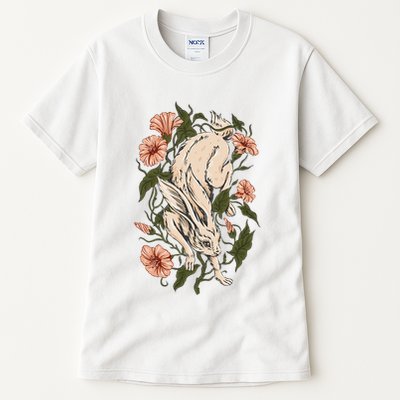 Flower Bunny Rabbit Cottagecore Aesthetic Tall T-Shirt