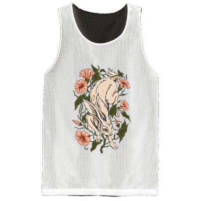 Flower Bunny Rabbit Cottagecore Aesthetic Mesh Reversible Basketball Jersey Tank