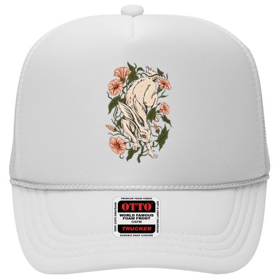 Flower Bunny Rabbit Cottagecore Aesthetic Trucker Hat