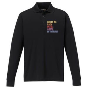 Fueled By Rage Metal And Body Dysmorphia Performance Long Sleeve Polo