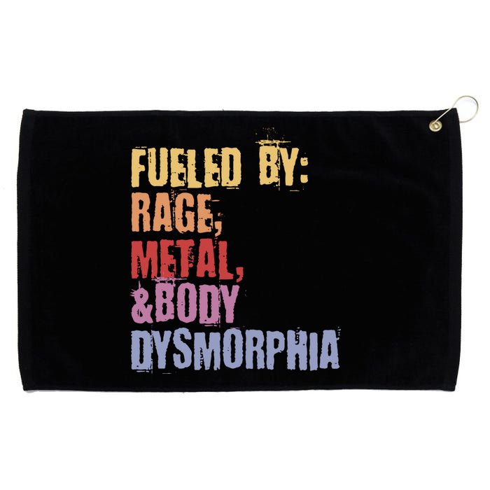 Fueled By Rage Metal And Body Dysmorphia Grommeted Golf Towel