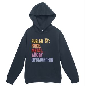 Fueled By Rage Metal And Body Dysmorphia Urban Pullover Hoodie