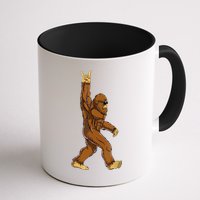 Funny Bigfoot Rock On Sasquatch Rock And Roll Gift Mug