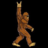 Funny Bigfoot Rock On Sasquatch Rock And Roll Gift Mug