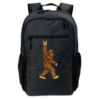 Funny Bigfoot Rock On Sasquatch Rock And Roll Gift Backpack