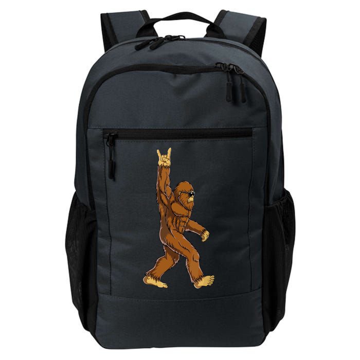 Funny Bigfoot Rock On Sasquatch Rock And Roll Gift Backpack