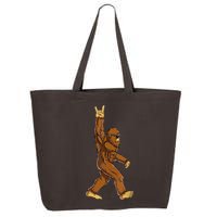 Funny Bigfoot Rock On Sasquatch Rock And Roll Gift 25L Jumbo Tote