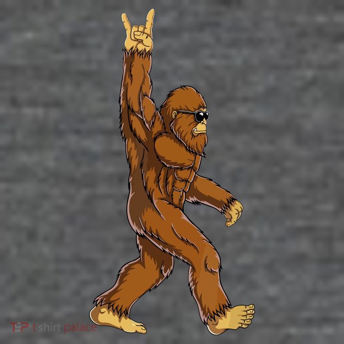 Funny Bigfoot Rock On Sasquatch Rock And Roll Gift Toddler T-Shirt