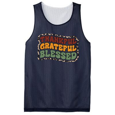 Fall Babe Retro Groovy Smile Face Autumn Leave Leopard Fall Mesh Reversible Basketball Jersey Tank