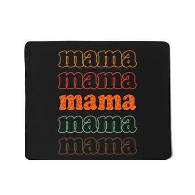 Fall Babe Retro Groovy Smile Face Autumn Leave Leopard Fall Mousepad