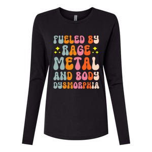 Fueled By Rage Metal And Body Dysmorphia Womens Cotton Relaxed Long Sleeve T-Shirt