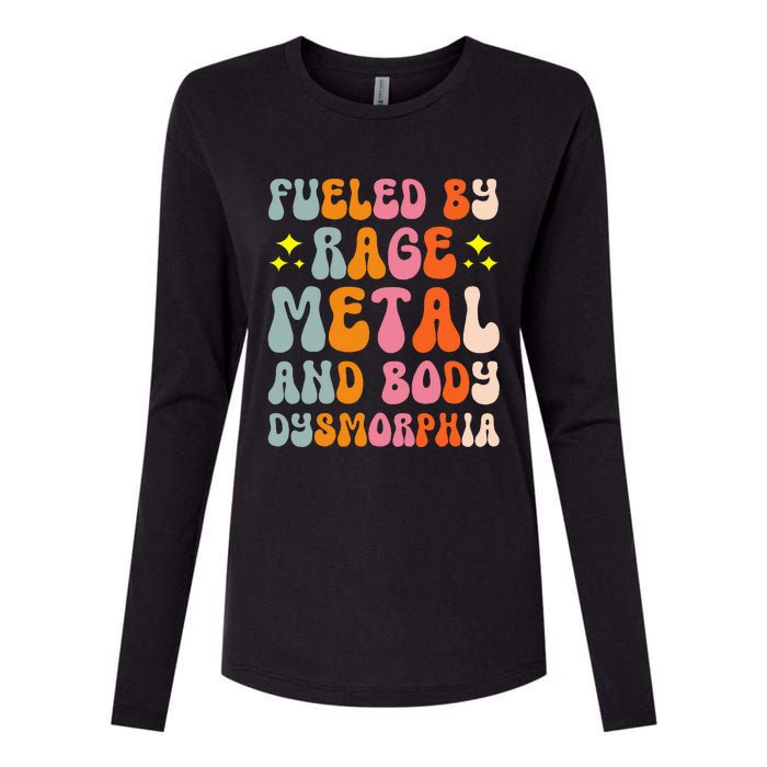 Fueled By Rage Metal And Body Dysmorphia Womens Cotton Relaxed Long Sleeve T-Shirt