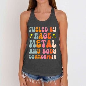 Fueled By Rage Metal And Body Dysmorphia Women's Knotted Racerback Tank