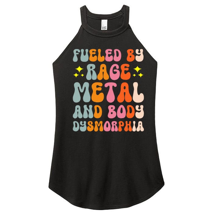 Fueled By Rage Metal And Body Dysmorphia Women's Perfect Tri Rocker Tank