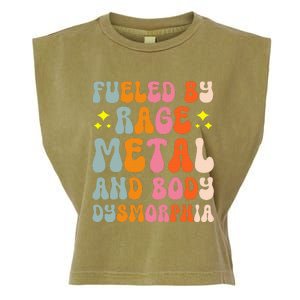 Fueled By Rage Metal And Body Dysmorphia Garment-Dyed Women's Muscle Tee