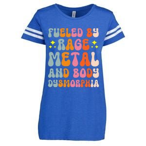 Fueled By Rage Metal And Body Dysmorphia Enza Ladies Jersey Football T-Shirt