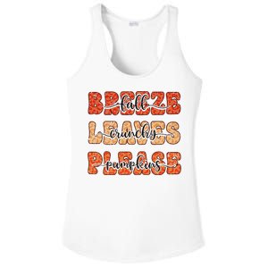 Fall Babe Retro Groovy Smile Face Autumn Leave Leopard Fall Ladies PosiCharge Competitor Racerback Tank