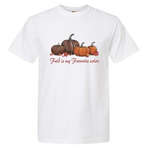 Fall Babe Retro Groovy Smile Face Autumn Leave Leopard Fall Garment-Dyed Heavyweight T-Shirt