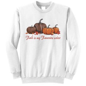 Fall Babe Retro Groovy Smile Face Autumn Leave Leopard Fall Sweatshirt