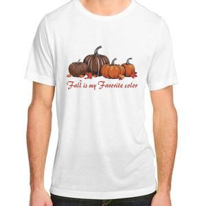 Fall Babe Retro Groovy Smile Face Autumn Leave Leopard Fall Adult ChromaSoft Performance T-Shirt