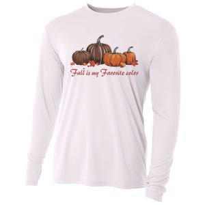 Fall Babe Retro Groovy Smile Face Autumn Leave Leopard Fall Cooling Performance Long Sleeve Crew