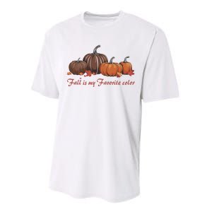 Fall Babe Retro Groovy Smile Face Autumn Leave Leopard Fall Performance Sprint T-Shirt