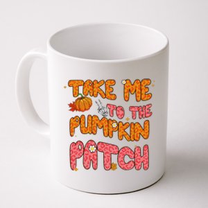 Fall Babe Retro Groovy Smile Face Autumn Leave Leopard Fall Coffee Mug