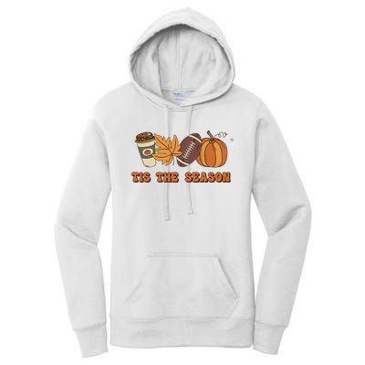 Fall Babe Retro Groovy Smile Face Autumn Leave Leopard Fall Women's Pullover Hoodie