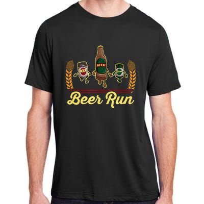 Funny Beer Running Gif BEER RUN Adult ChromaSoft Performance T-Shirt