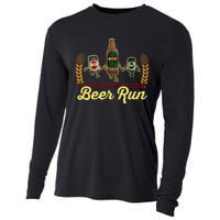 Funny Beer Running Gif BEER RUN Cooling Performance Long Sleeve Crew