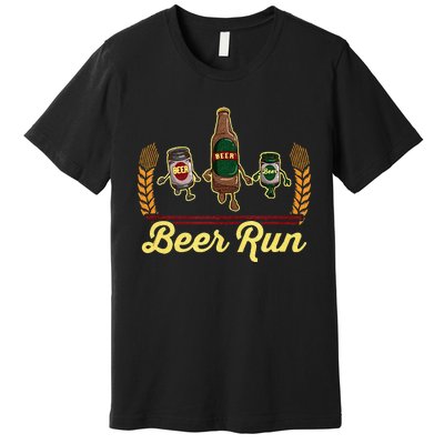 Funny Beer Running Gif BEER RUN Premium T-Shirt