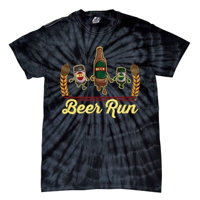 Funny Beer Running Gif BEER RUN Tie-Dye T-Shirt