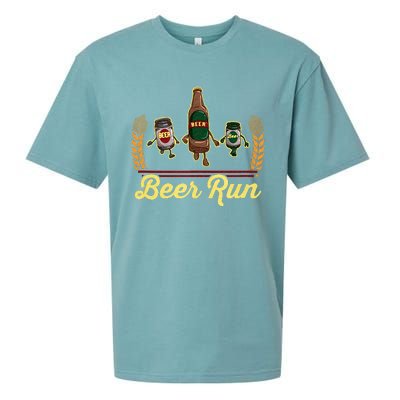 Funny Beer Running Gif BEER RUN Sueded Cloud Jersey T-Shirt