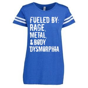 Fueled By Rage Metal And Body Dysmorphia Funny Enza Ladies Jersey Football T-Shirt