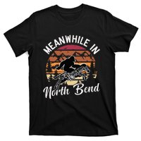 Funny Bigfoot Riding A Zebra Meanwhile In North Bend T-Shirt