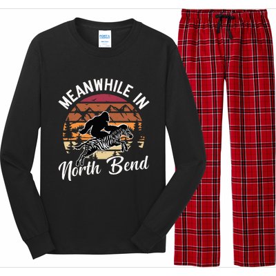 Funny Bigfoot Riding A Zebra Meanwhile In North Bend Long Sleeve Pajama Set