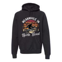 Funny Bigfoot Riding A Zebra Meanwhile In North Bend Premium Hoodie