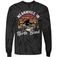 Funny Bigfoot Riding A Zebra Meanwhile In North Bend Tie-Dye Long Sleeve Shirt