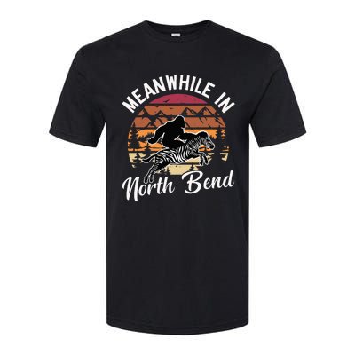 Funny Bigfoot Riding A Zebra Meanwhile In North Bend Softstyle CVC T-Shirt