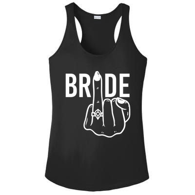 Funny Bride Ring Finger Flip Off Bachelorette Party Gift Ladies PosiCharge Competitor Racerback Tank