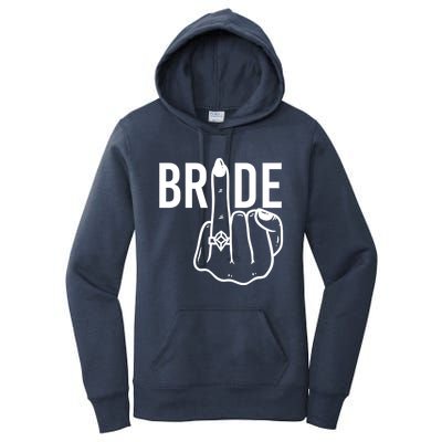 Funny Bride Ring Finger Flip Off Bachelorette Party Gift Women's Pullover Hoodie