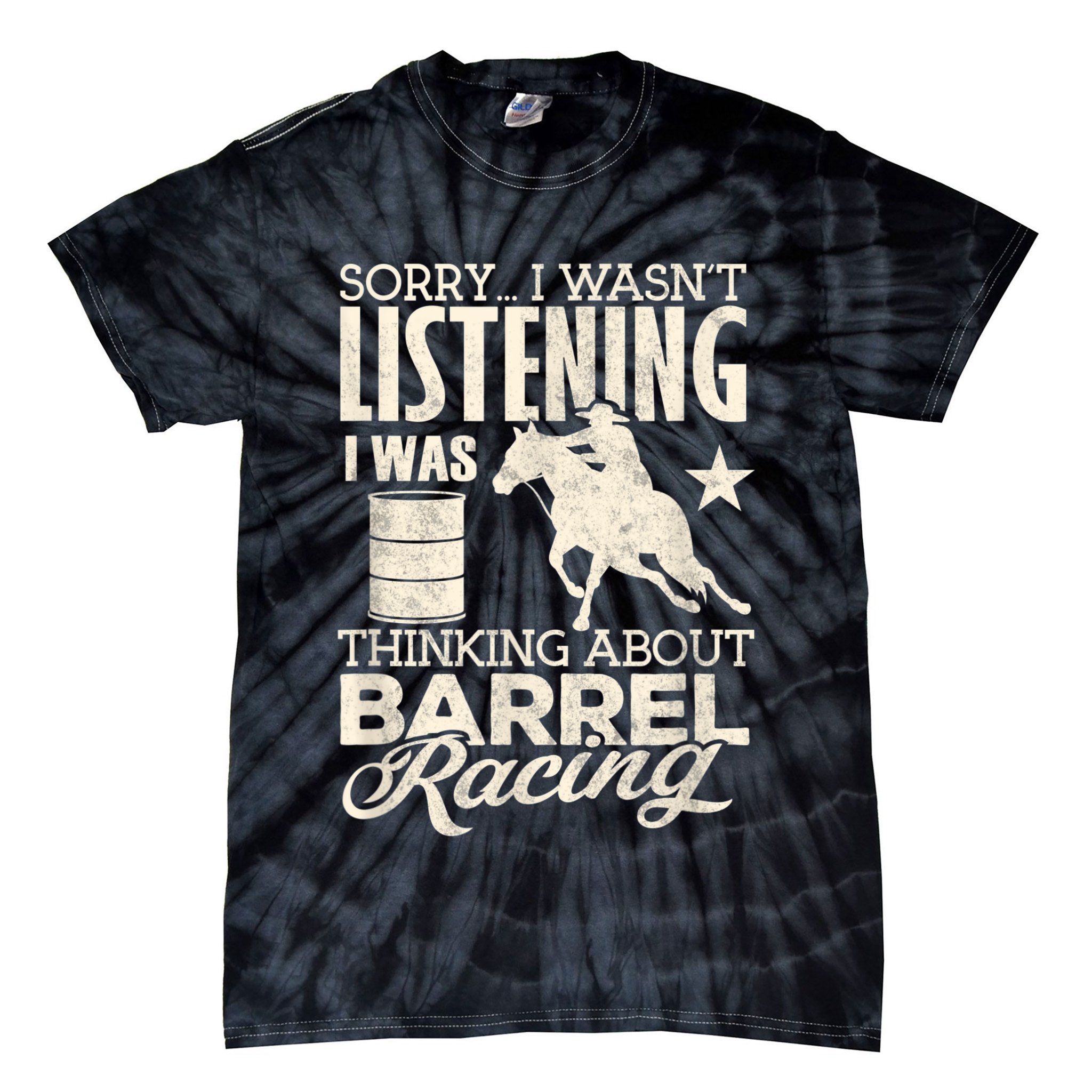 Funny Barrel Racer Girl Wasn't Listening Barrel Racing Horse 1 Tie-Dye T-Shirt