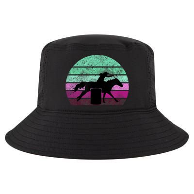 Funny Barrel Racing Gift Horse Lover Vintage Sunset Country Girl Gift Cool Comfort Performance Bucket Hat