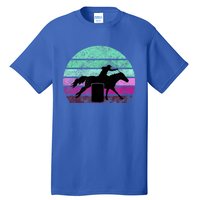 Funny Barrel Racing Gift Horse Lover Vintage Sunset Country Girl Gift Tall T-Shirt