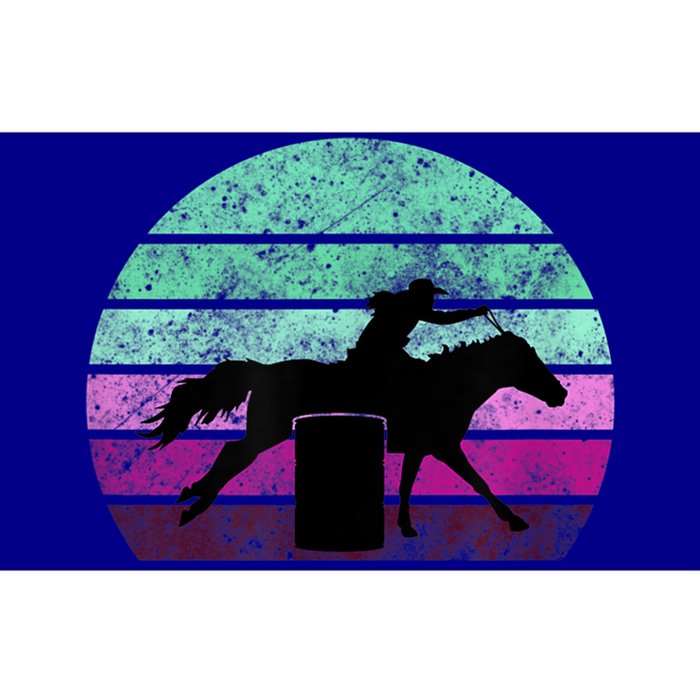 Funny Barrel Racing Gift Horse Lover Vintage Sunset Country Girl Gift Bumper Sticker